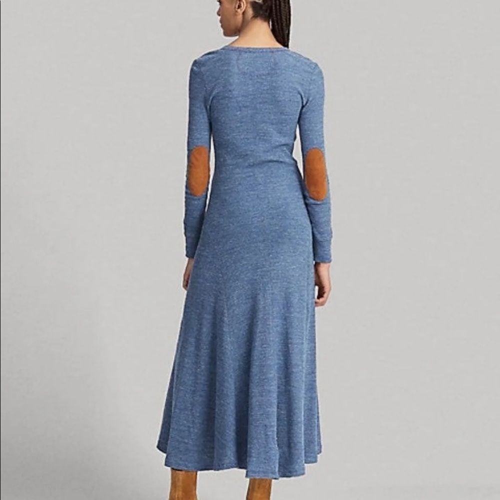 Polo Ralph Lauren Waffle Knit Henley Thermal Maxi Dress - Picture 4 of 4